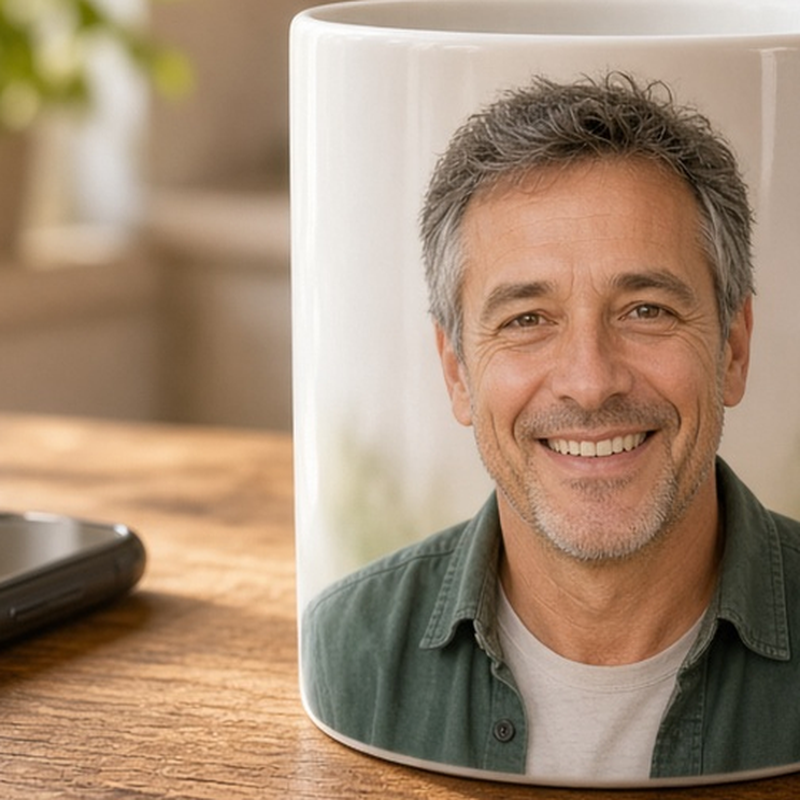 Fishing Dad custom mug in a lifestyle setting